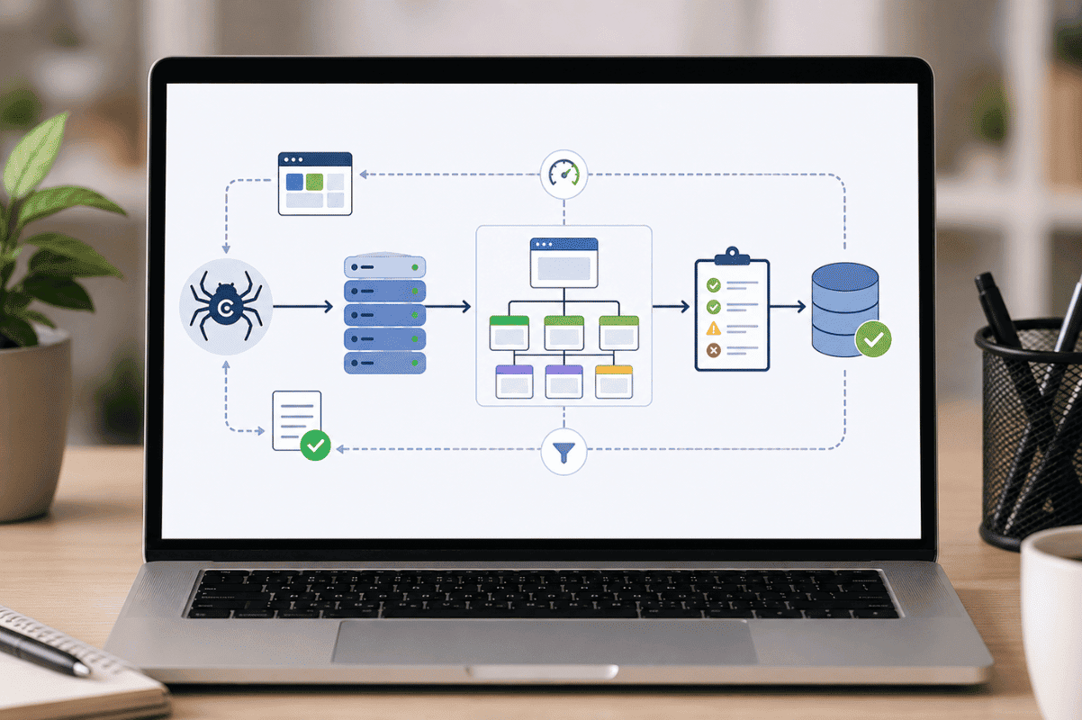 Website crawling flow diagram