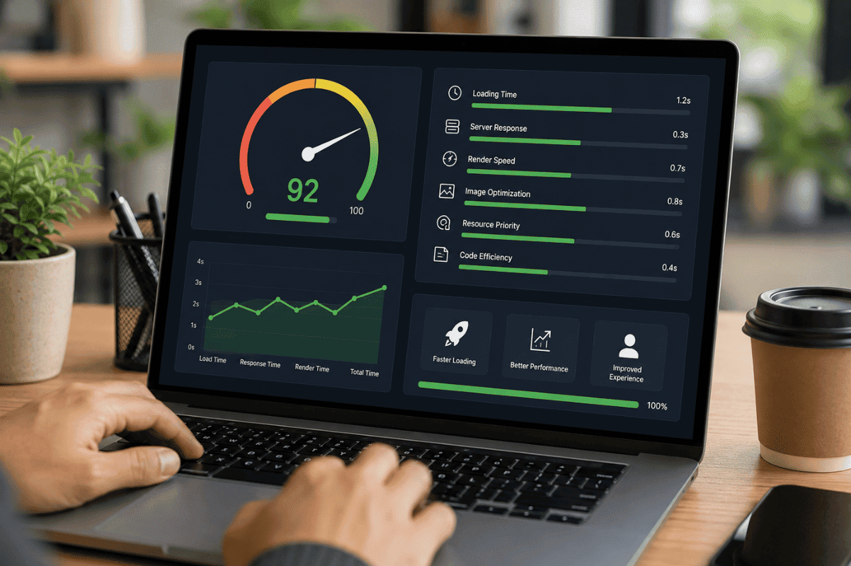 Website speed optimization laptop