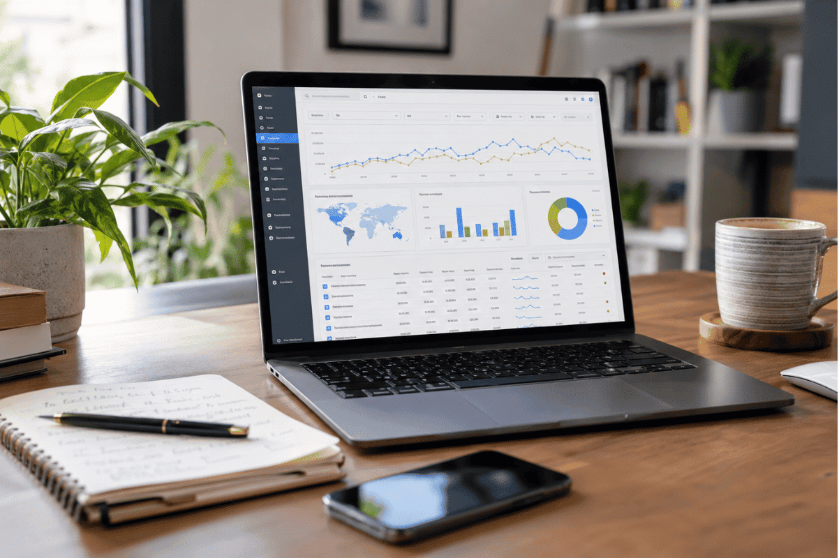SEO keyword research laptop