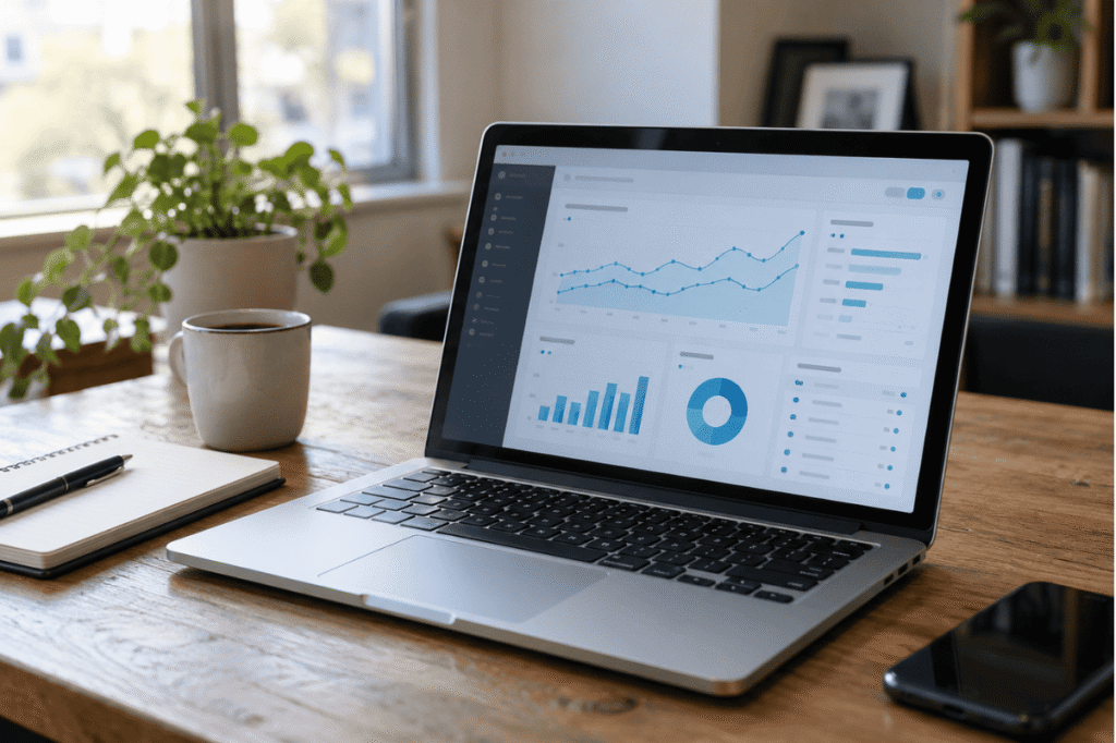 digital marketing analytics laptop