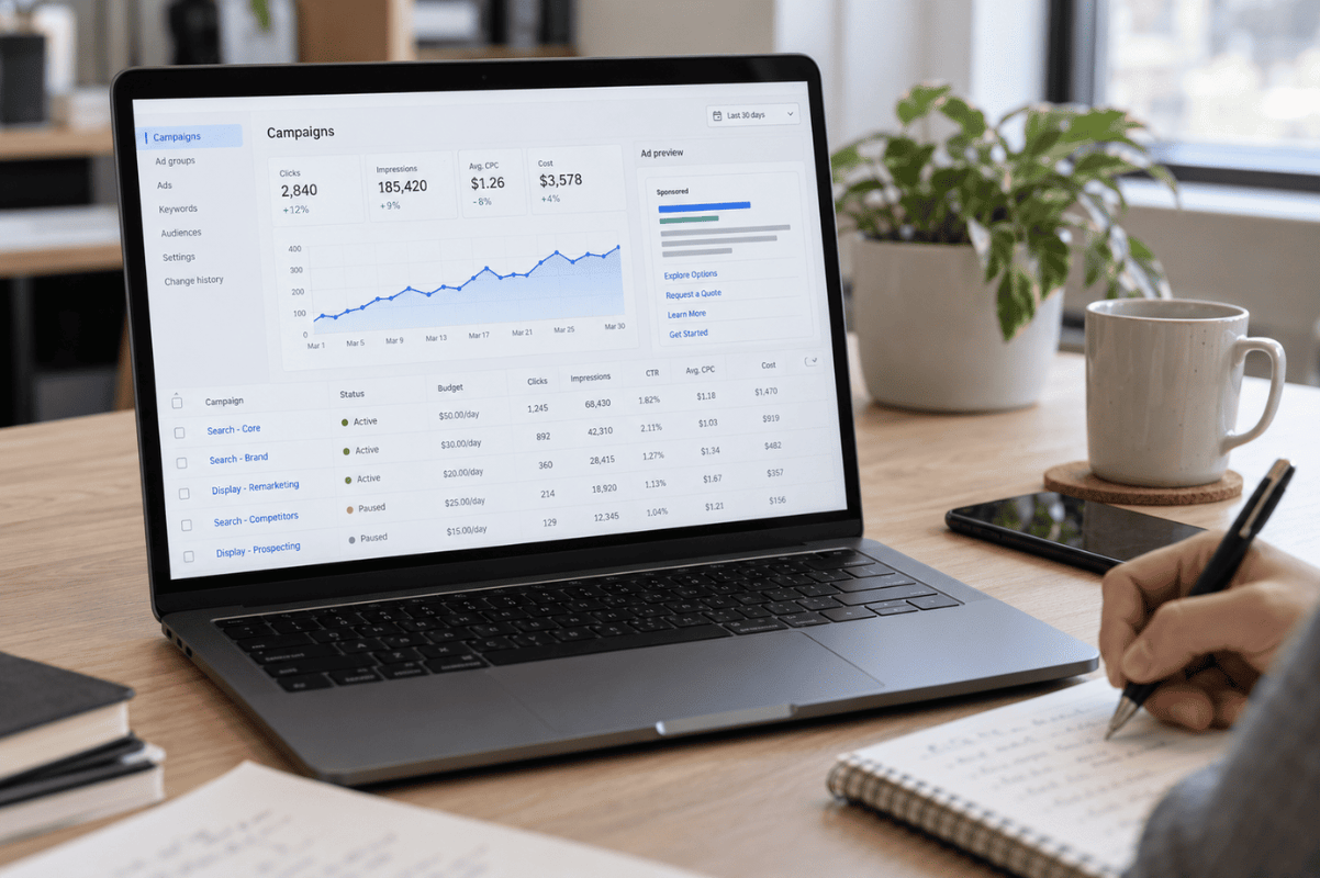 pay per click advertising laptop